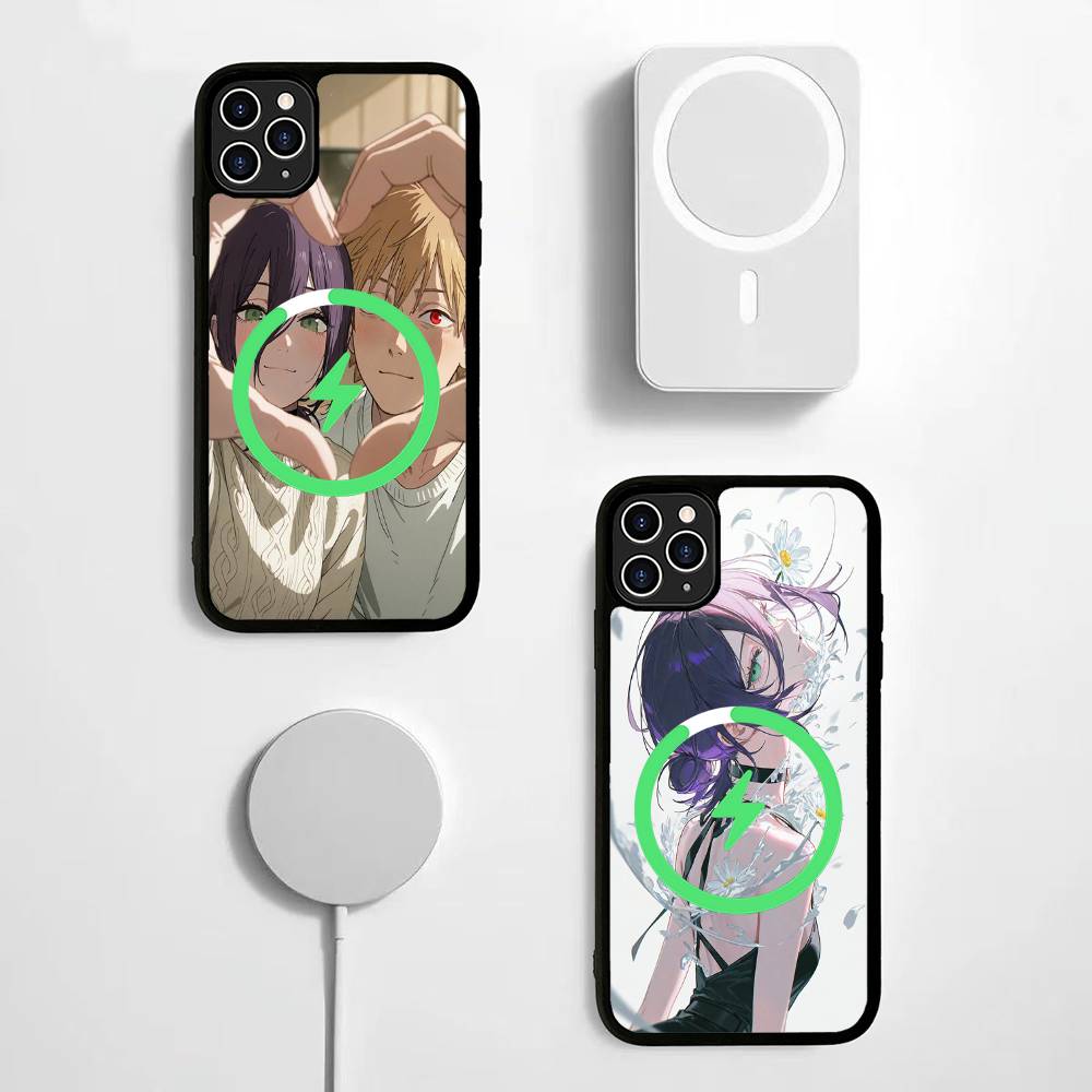 Chainsaw Man The Movie Reze Arc Phone Case For iPhone 13 14 15 11 12 16 17 Pro Max Plus For Magsafe Magnetic Shell
