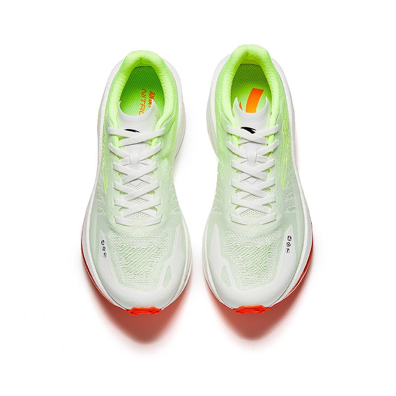 New Anta Rocket 6.0 Pro Slip Resistant Abrasion Resistant Low Top Running Shoes Men's White Green