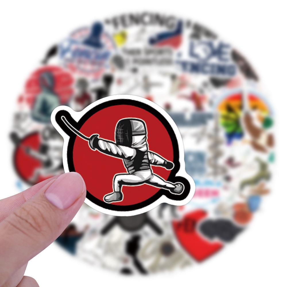 55 Sports Cartoon Sword Stickers: Planner, Stationery, Water Bottle, Computer Decoration, Waterproof