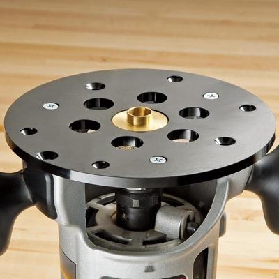Guide Bushing Router Plate with Mounting Screws Accessories Easy Attaching 1.25'' Center Opening