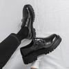Fashion Casual thick soled men's leather shoes British style Party Business Outdoor Fashion Street loafer Derby Slip on New Hot selling