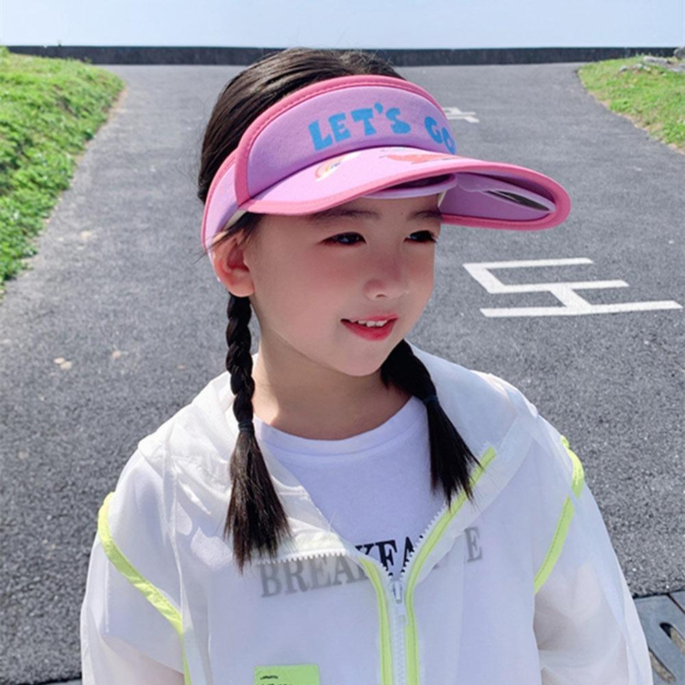 

UV Protection Sun Hat with Sunglasses Children s Caps Cartoon Kids Hat розовый