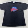 Vintage Planet Hollywood Chicago T-Shirt Mens XL Black Graphic Tee Unisex T-Shirt