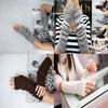 Stylish Fashion Womens Gloves Arm Warmer Long Fingerless Knitted Crochet For Comfort