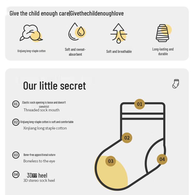 YEEHOO Children's Thin Mesh Breathable Cotton Sports Socks