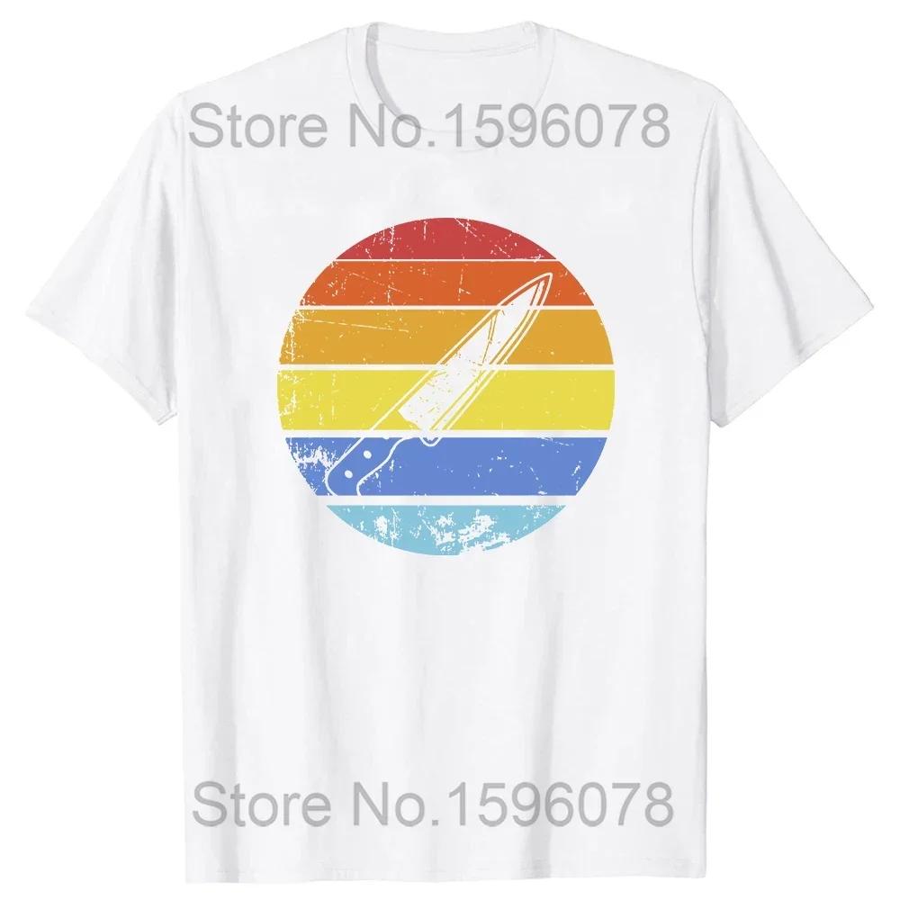 

Funny Chef Vintage Knife Retro BBQ Restaurant Kitchen T Shirts Summer Cooking Graphic Streetwear Short Sleeve Gifts Tshirt Men S