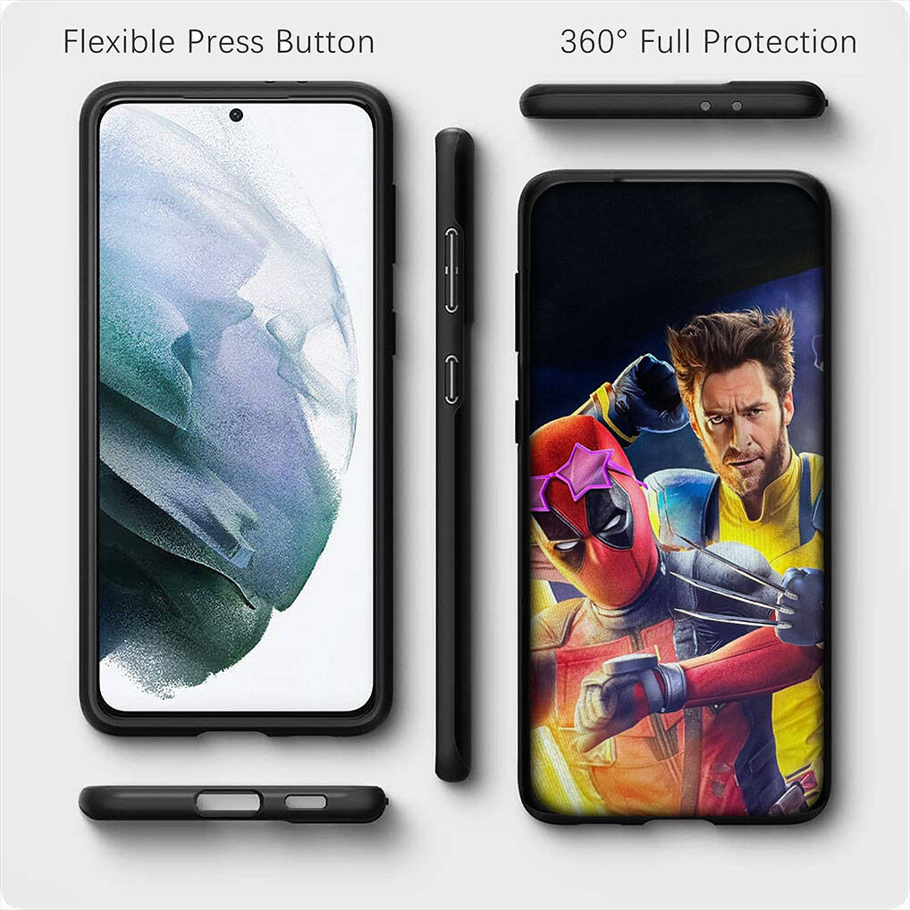 for Samsung Galaxy S25 S24 S23 iPhone 17 16 15 Xiaomi Redmi Note 14 13 12 11 Plus Pro Max XR A57 Phone Case Anime Deadpool Wolverine OPPO Huawei Cover