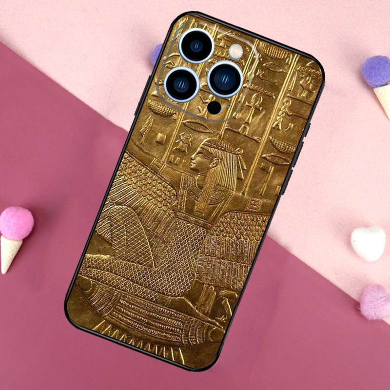 Ägypten Pharao Wandmalerei Handyhülle Für iPhone 16 15 13 12 11 14 Pro Max Mini X XR XS MAX 14 Plus Hülle