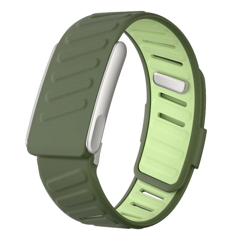 Waterproof Sports Silicone Strap for Whoop 5.0 Two-tone Replacement Wristband  with Snap Button Buckle