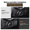 Carbon FIber Car Headlight Switch Button Panel Sticker For Alfa Romeo Giulia 2015 2016 For Stelvio 2017-2024 Interior Accessory
