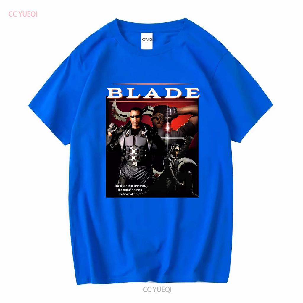 Blade Wesley Snipes Vampire Horror Movie T Shirt Vintage Washed Stylish Unisex Fashion Slightly Streetwear Graphic