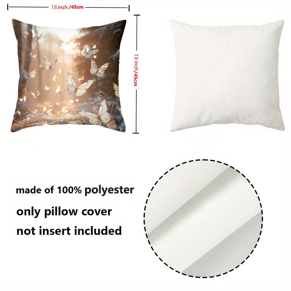 Butterfly & Maple Leaf Printed Soft Decorative Throw Pillows Polyester pillowcase, sofa decorative cushion cov Headboard Pillow