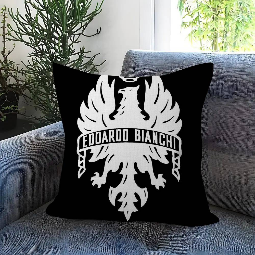 BBBianchiS Bike Logo   Cushion Cover Pillowcase Upholstery Sofa Throw Pillow Home Decor Pillowcas