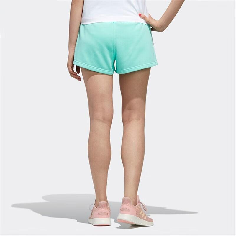 Adidas Neo Side Stripe Lace-Up Running Training Shorts Women Shorts Green GK1556