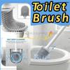 Hanging Silicone Toilet Brush Cleaner with Long Handle Flexible Cleaner Bathroom Brush Quick Drying Holder Bathroom Accessories