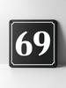 Metal House Number Sign, Black White Contrast, Outdoor Wall Decor for Home Street