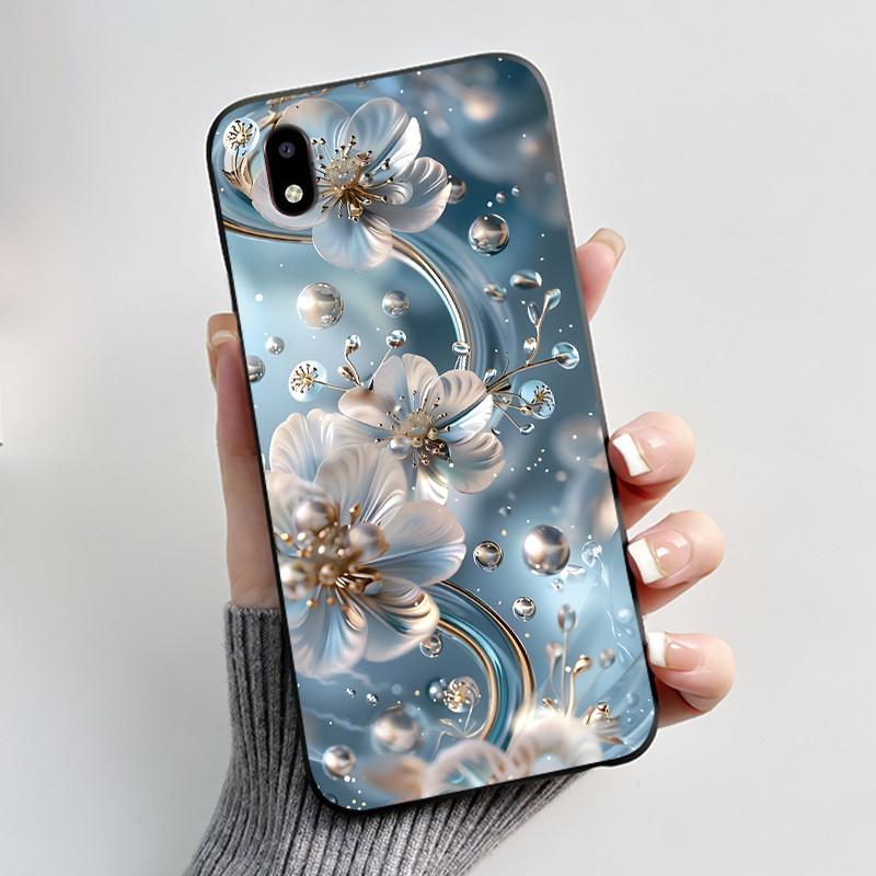 Hülle Für ZTE Blade A3 2020 Handyhülle Schutzhülle Weiches Silikon Schwarz Tpu Ästhetisch Luxus Mode Schmetterling Blumen Rückseite