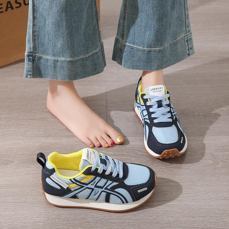 2025 autumn new thick-soled German training shoes women's mesh breathable casual sports shoes fashion trend versatile shoes