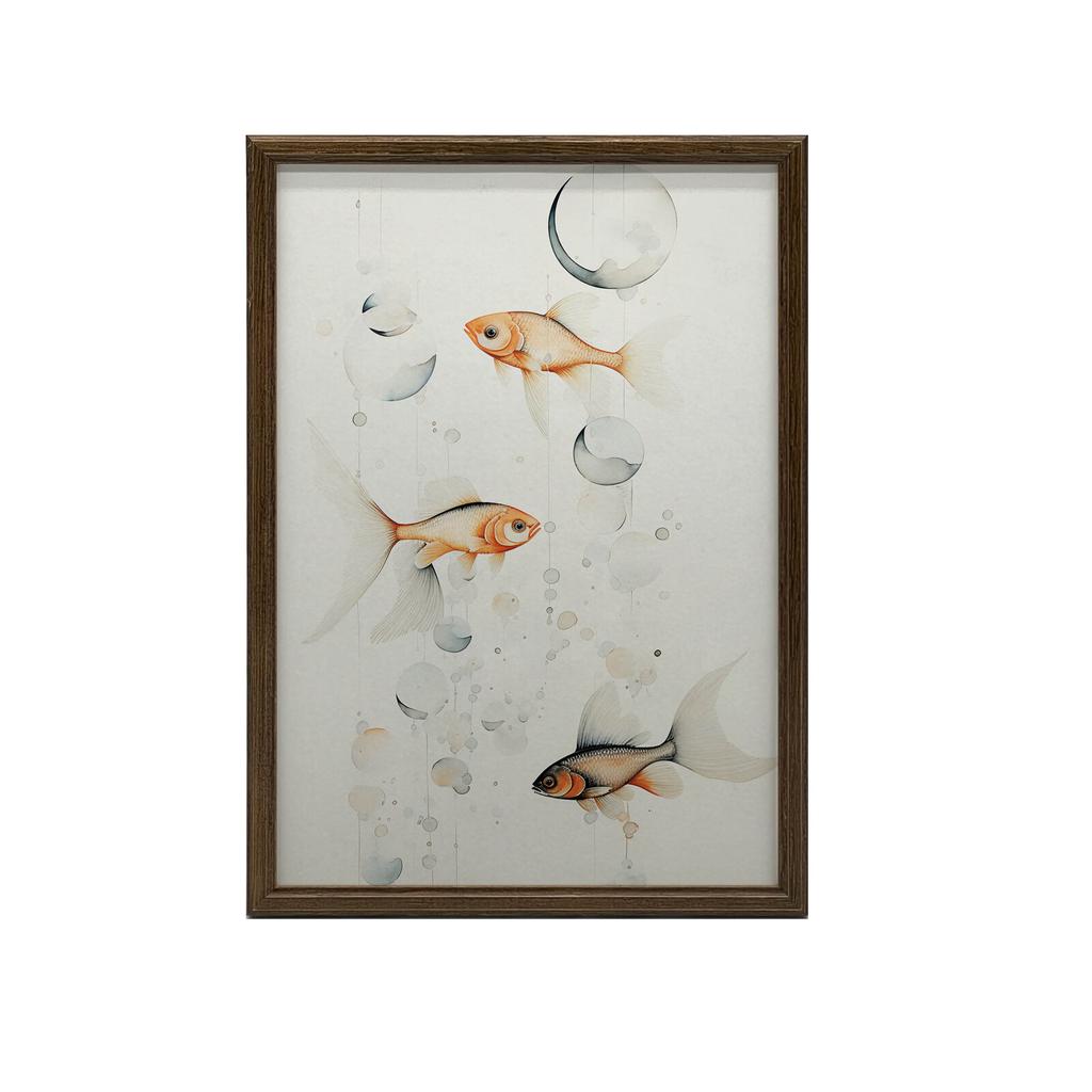 Podwodna Poezja Podwodna Poezja, 50X70 Cm, Rama Aluminiowa Złota, Papier Matowy 230 Gsm