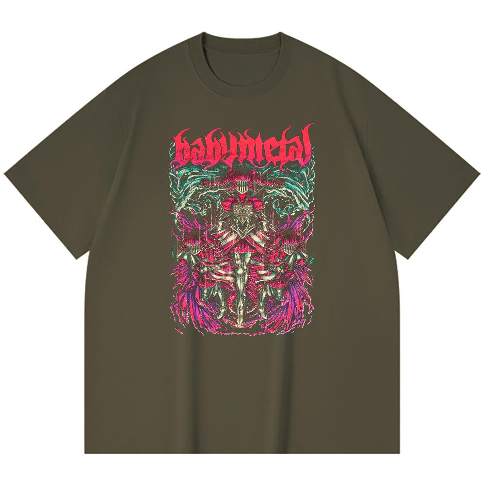 230 Gsm 100% Cotton Heavy Metal T-Shirt Rock Band Popular Music Print Unisex Heavy Cotton T Shirt