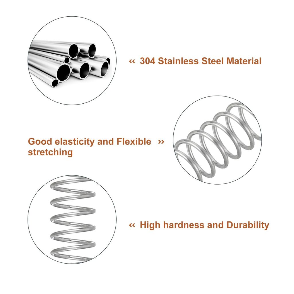 uxcell Spring Compression Spring Coil Spring Wire Diameter 0.02 Inch (0.4 Mm) Outer Diameter