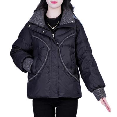 Korean Version of Stylish Thickened Warm Cotton Clothes for Womens Winter Updated High-end Temperament Lapel Thin Coat