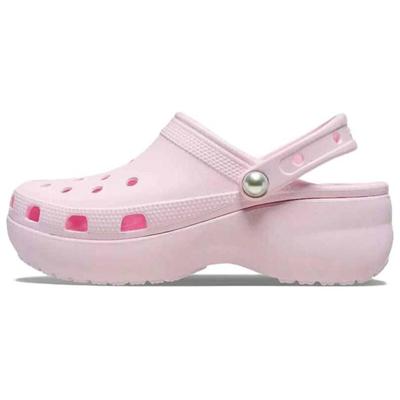 Women's Classic Platform Pearl Clog Pink Milk Platform Comfort Slip On 211231-6ZW