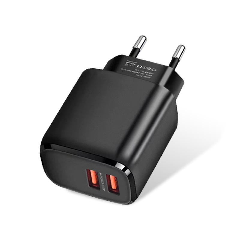 Dual Port 5V2.4A USB Charger for Mobile Phones - European Standard