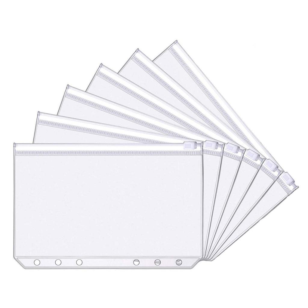A6 6-Hole Loose-Leaf Notebook with Zipper Bag, Planner, PVC Storage Bag, and Clip-Seal Pencil Case