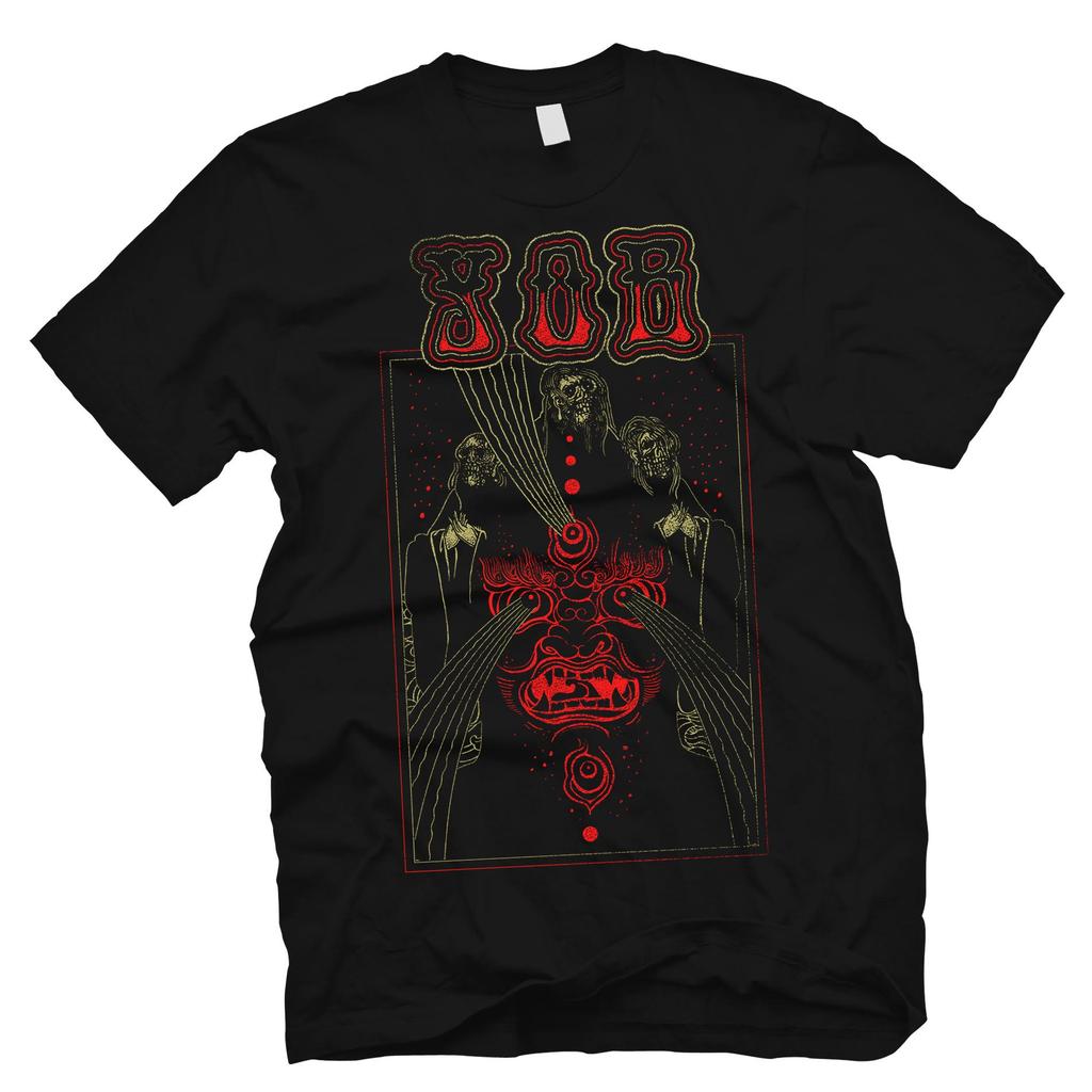 YOB Basilisken Vintage T-Shirt Unisex Damen Metal Rockband Grafik-T-Shirt Baumwolle Streetwear Top