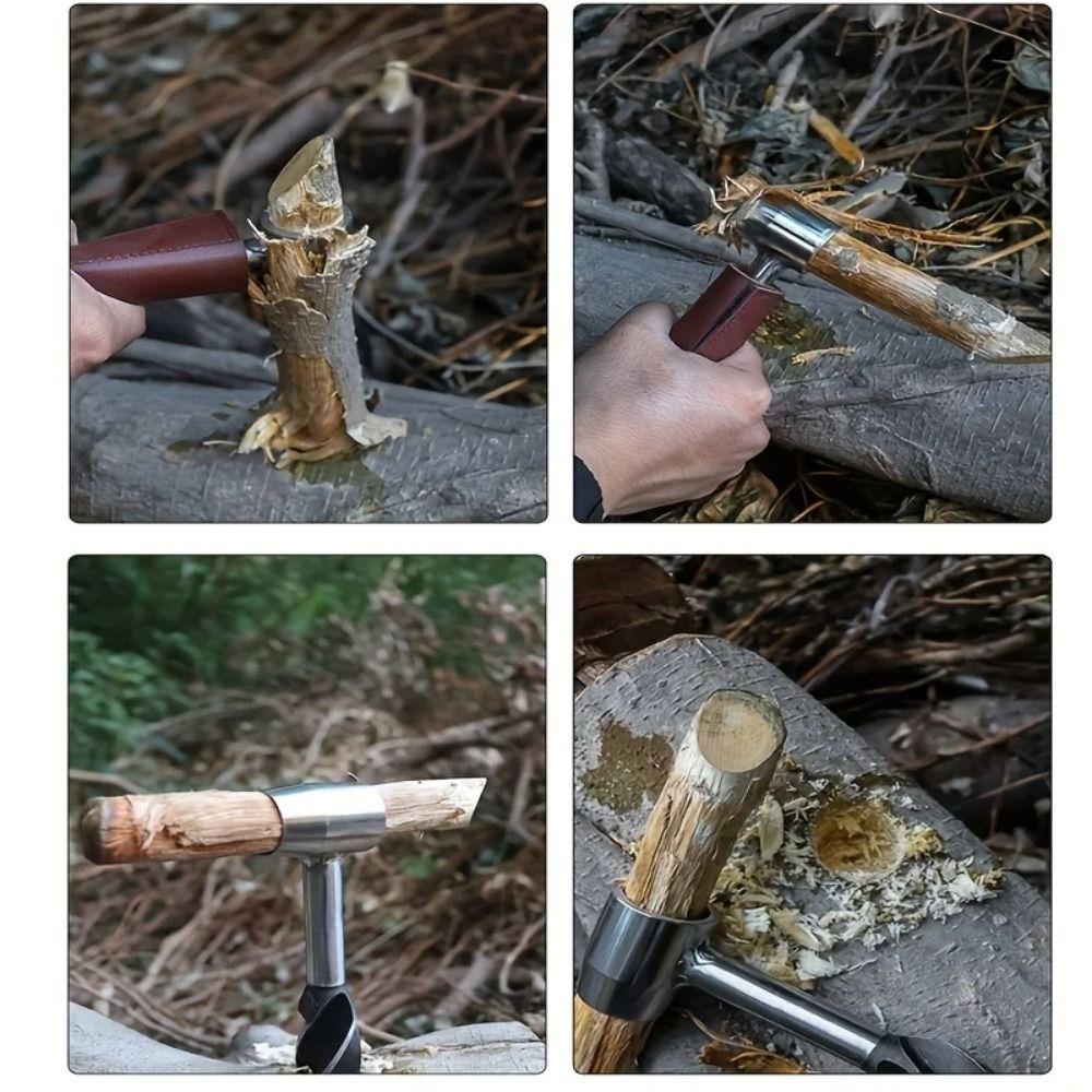 Punch Wood Drill Core Manual Hole Maker Hand Drill Tool Set Multipurpose Auger Drill Bits Camping