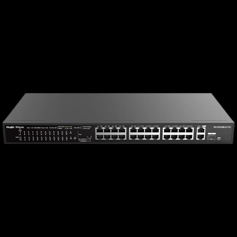 Ruijie RG-ES126S-LP V2 24-Port 10/100Mbps PoE Switch
