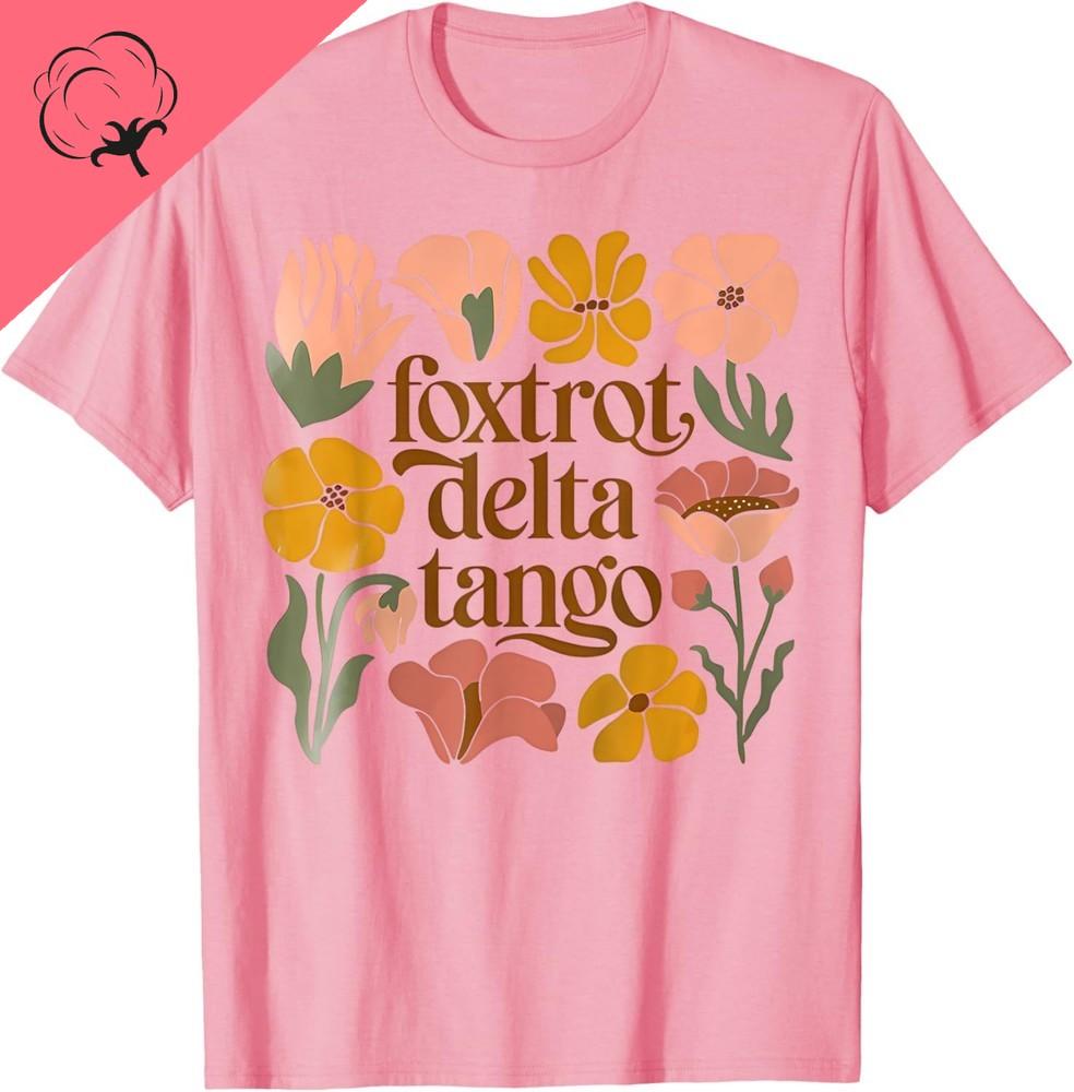 

Women Hot Sale Tops Foxtrots Deltas Tangos Boho Floral TShirt 100 Cotton Short Sleeve Flowers Casual Oneck Girls Clothes S