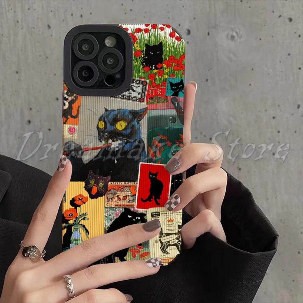 

Abstract Art Cat Luxury Pupil Full Screen Phone Case For Xiaomi Redmi 8 9A 10 K20 30 40 Note 7 8 9 9s 10 11 Pro 4G 5G Silicone Redmi 8