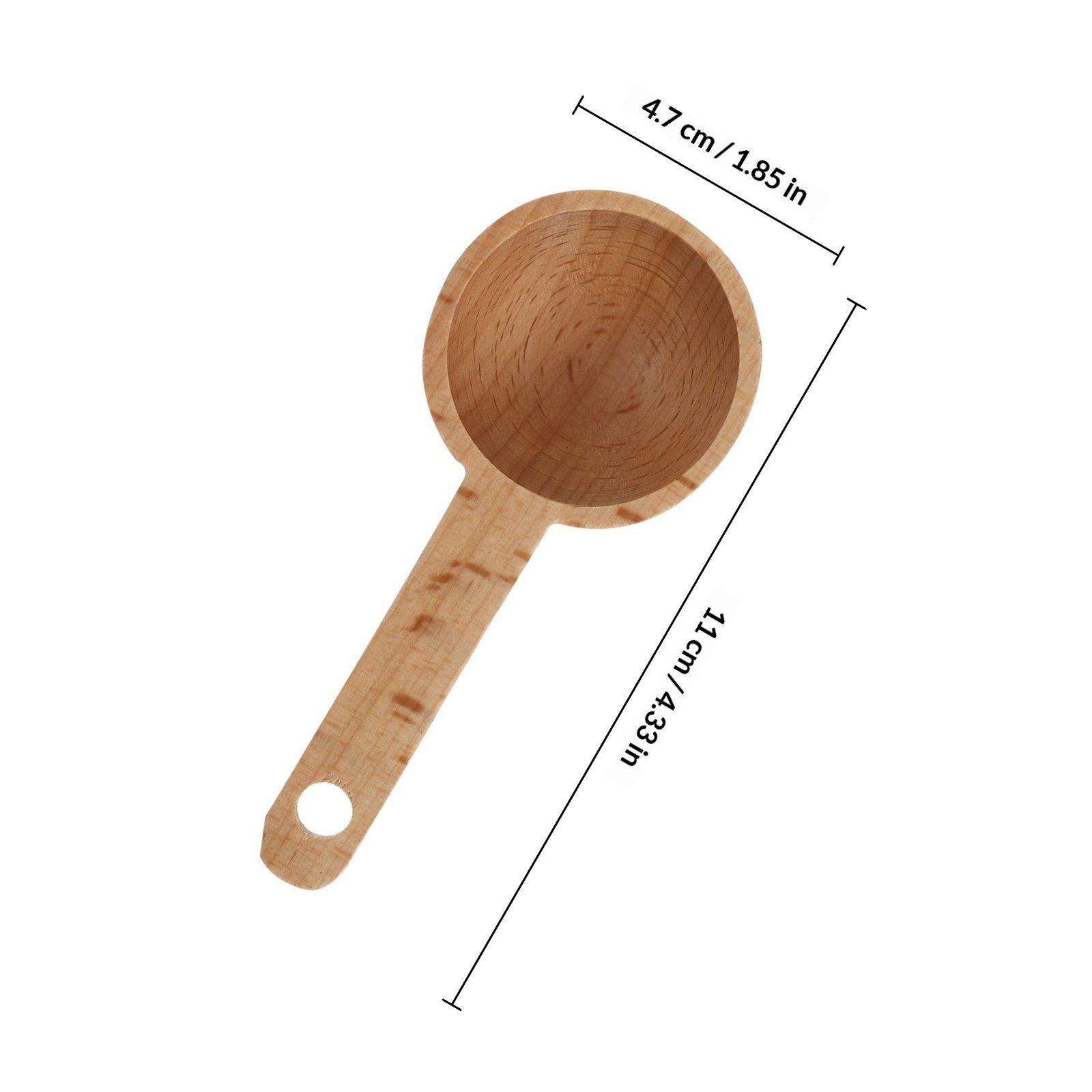 

1pc Beechwood Measuring Spoon Coffee Scoop For Beans Milk Powder Sugar Kitchen Household Use Sturdy Creative Tool бежевый