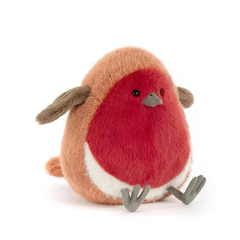 Jc Plush Robin Toy Bird Animal Stuffed Doll Bedroom Decoration Cute Kids Gift