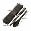 Skater Combi Set Black Dot Chopsticks 21cm Spoon Dishwasher Safe for Men CCS45SA