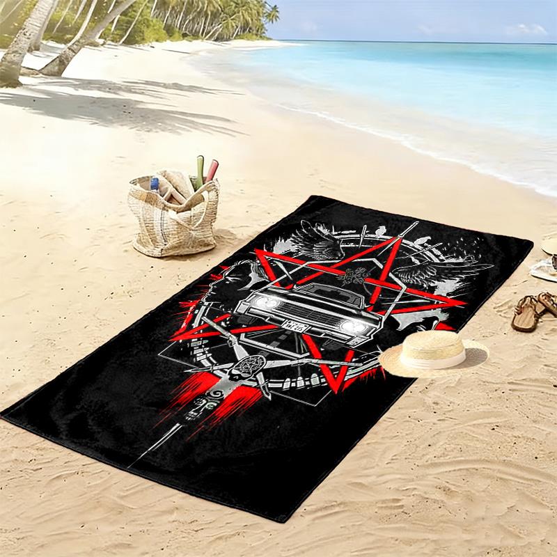 Supernatural Print Beach Towel, Large Soft Quick Dry Towel for Beach Camping Swimming