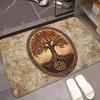 Tree of Life Doormat Is Flat Non Slip  Easy To Clean and Perfect for Placing In Front of Bathroom and Bedroom Doors Doormat Mats