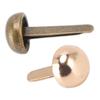 200pcs Mini Brads 8mm Round Head DIY Handcraft Electroplating Process Light Gold Bronze Brass Fasteners for Punk Box