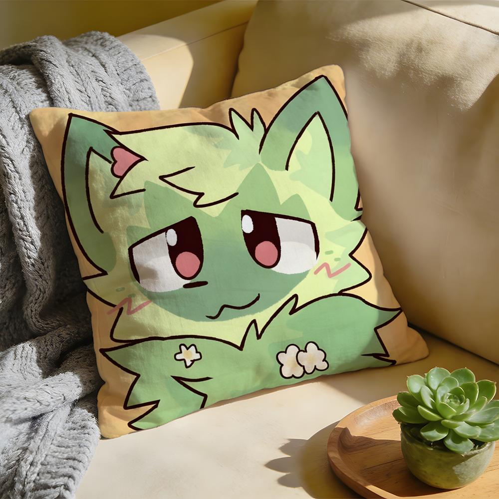 Cushion Cover  Washed Linen  Soft Breathable Decorative Case For Sofa Home BBoykisser Silly Cat Cute Pillow Cover