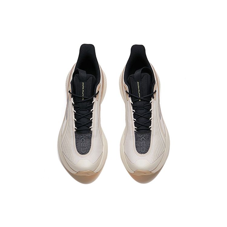 Anta C37 2.0 Soft Sole Low Top Running Shoes Men Sneakers Beige 112135537R-2