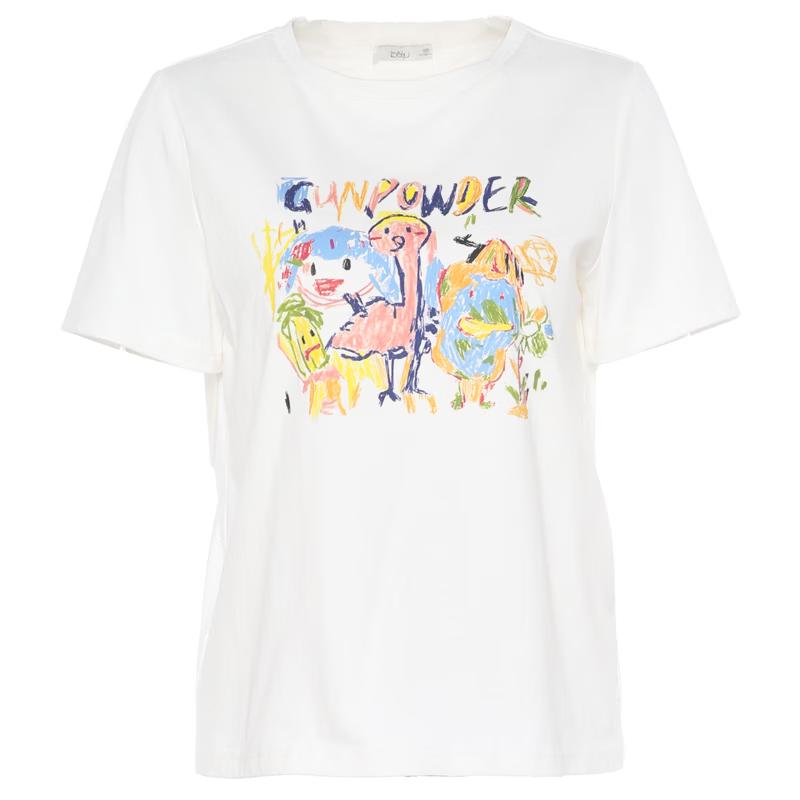 Betu Women s Graffiti Print Cotton T-Shirt M