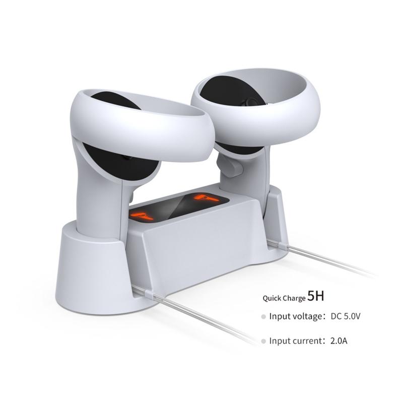 VR Gaming Schnellladebasis für 2 Magnetische Lade-Dockingstation Brille Magnetischer Griff Zubehör