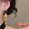 Round Metal Drop Earrings Iron Ear Pendant Personality Circular Tassel Earrings  Travel