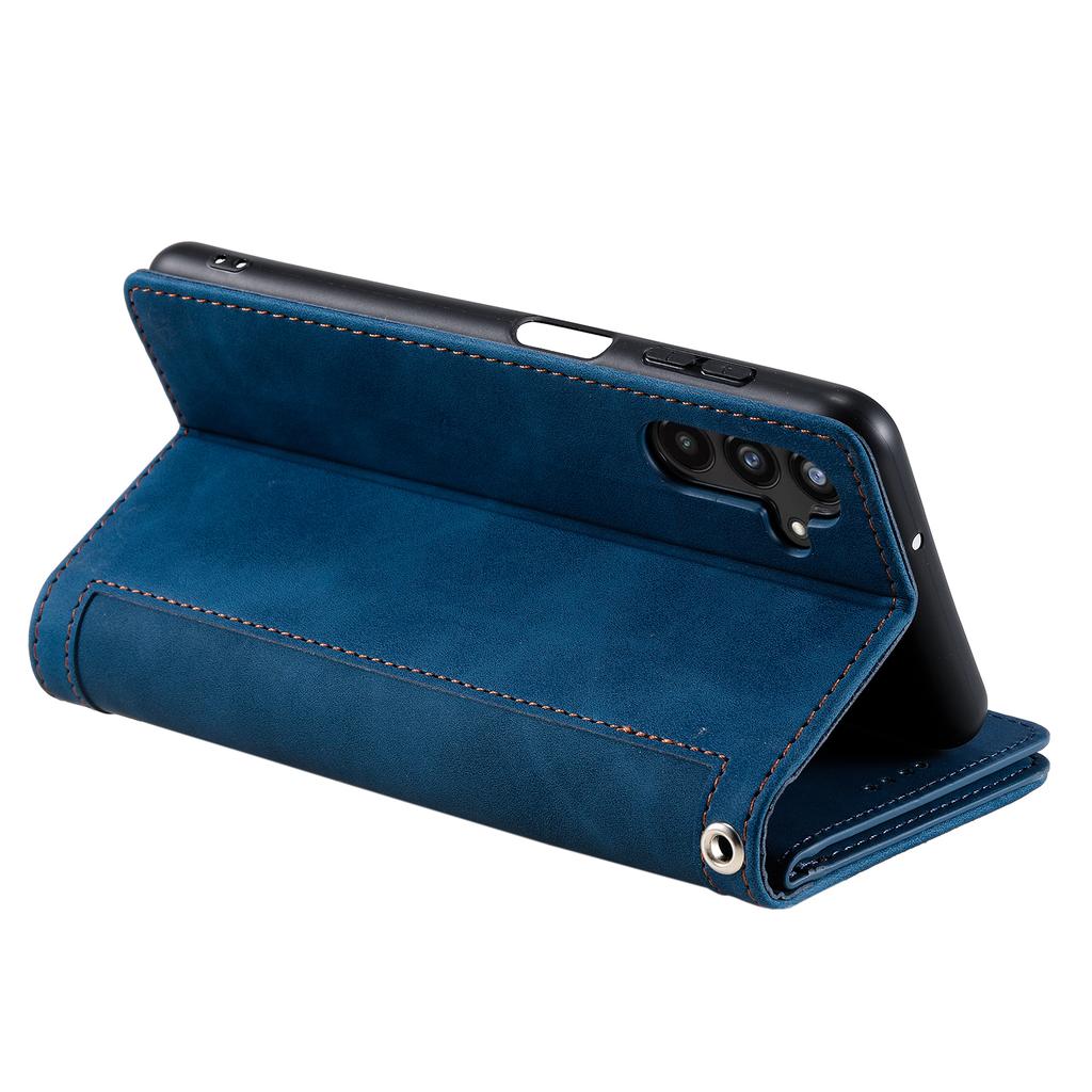 For Samsung Galaxy S25 Case PU Leather Phone Cover with Zipper Wallet 9 Card Slots