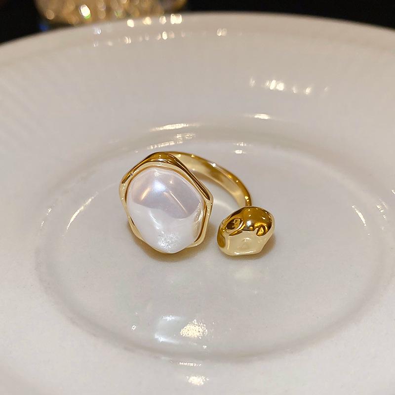 Luxury Geometric Zirconia Open Ring - Elegant and Versatile Hand Jewelry