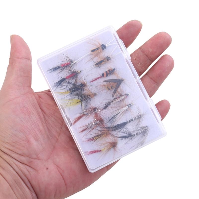 Realistic Softable Rubber Fishing Lures Set With Transparents Storage Box for Freshwaters Fly Fishing