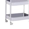 3 Tier Utility Rolling Cart with Caster Wheels Movable Multifunctional Storage Cart for Kitchen Bathroom