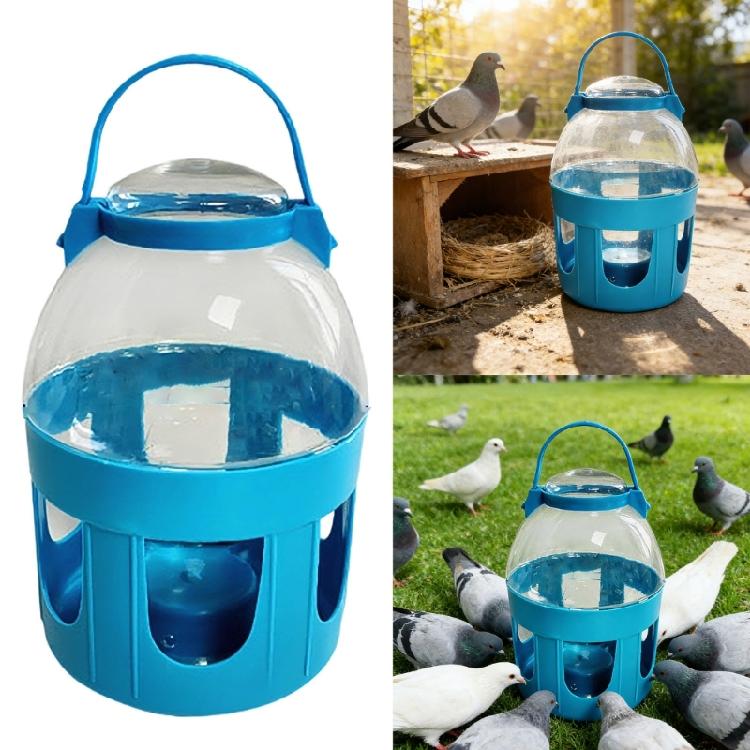 Automatic Refilling Water Container for Pigeons Sturdy Plastic Construction Indoor Outdoor Use